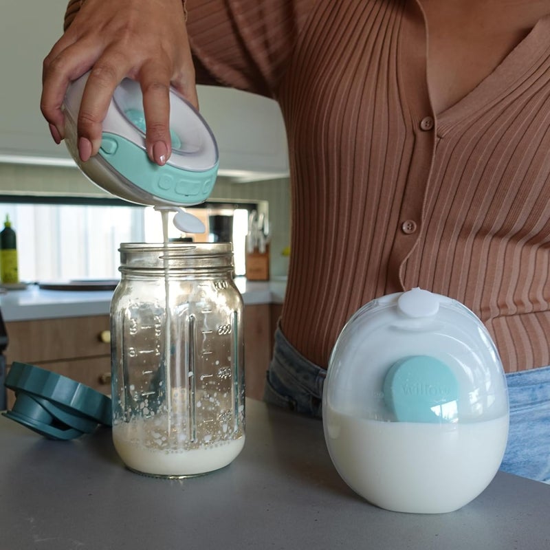 Willow Go - 5oz Reusable Milk Containers with Splash Guard - for use with Go Hands Free Breast Pump - Image 5